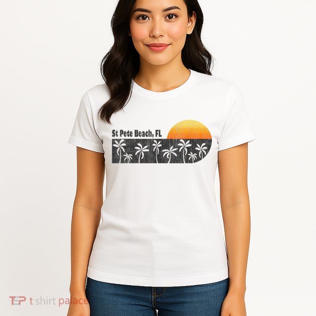 Retro St Pete Beach Florida Beach Womens T-Shirt