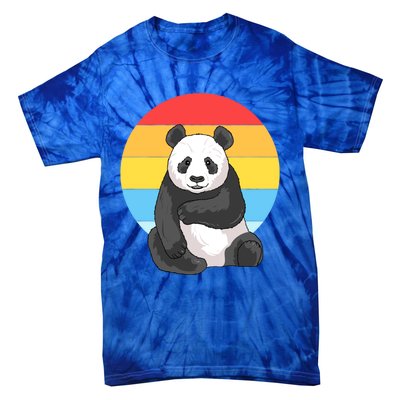 Retro Sunset Panda Vintage Panda Great Gift Tie-Dye T-Shirt