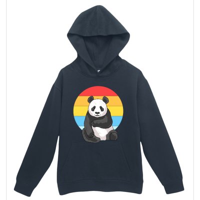 Retro Sunset Panda Vintage Panda Great Gift Urban Pullover Hoodie