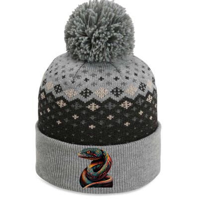 Realistic Snake Posing The Baniff Cuffed Pom Beanie