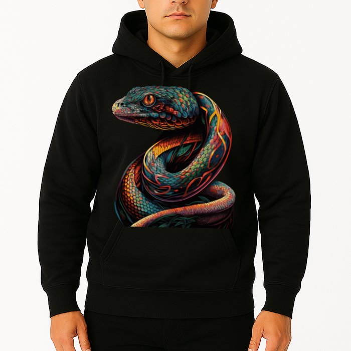 Realistic Snake Posing Hoodie