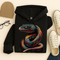 Realistic Snake Posing Hoodie