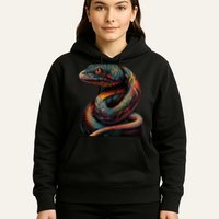 Realistic Snake Posing Hoodie