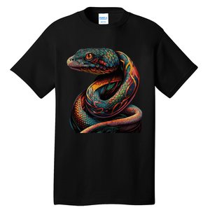 Realistic Snake Posing Tall T-Shirt