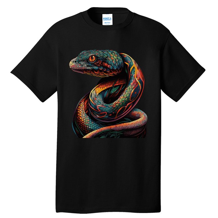 Realistic Snake Posing Tall T-Shirt