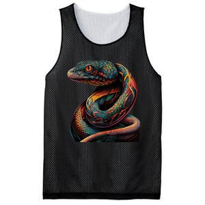 Realistic Snake Posing Mesh Reversible Basketball Jersey Tank