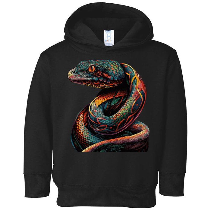 Realistic Snake Posing Toddler Hoodie