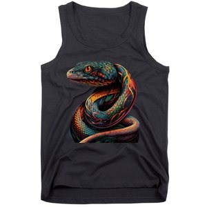 Realistic Snake Posing Tank Top