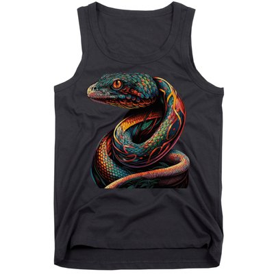Realistic Snake Posing Tank Top