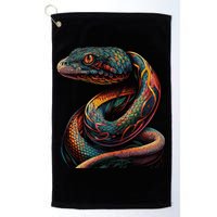 Realistic Snake Posing Golf Towel