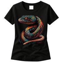 Realistic Snake Posing Womens T-Shirt