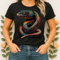Realistic Snake Posing Womens T-Shirt