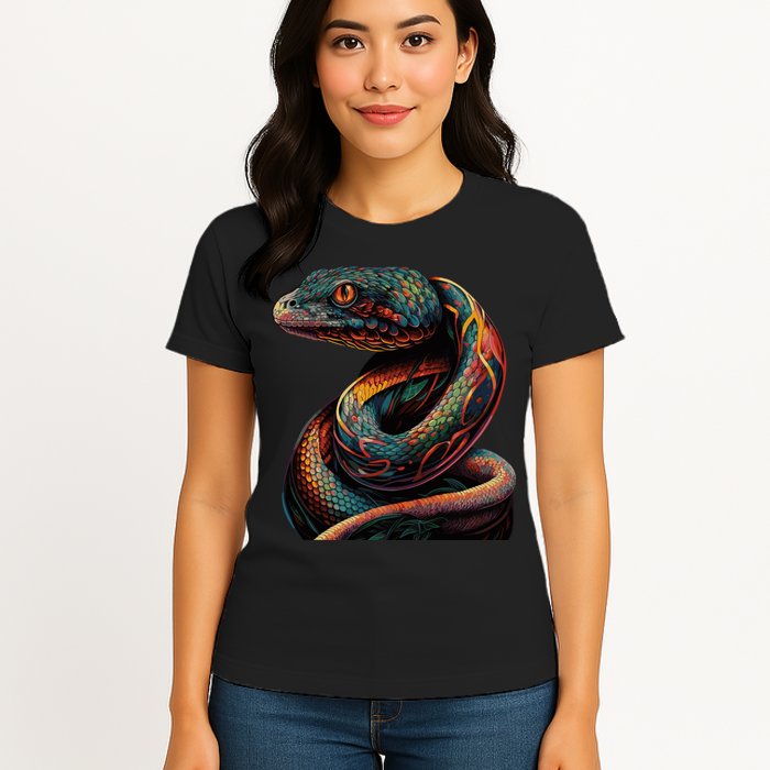 Realistic Snake Posing Womens T-Shirt
