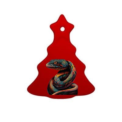 Realistic Snake Posing Ceramic Tree Ornament