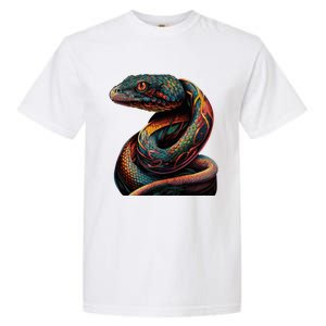 Realistic Snake Posing Garment-Dyed Heavyweight T-Shirt