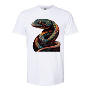 Realistic Snake Posing Softstyle CVC T-Shirt