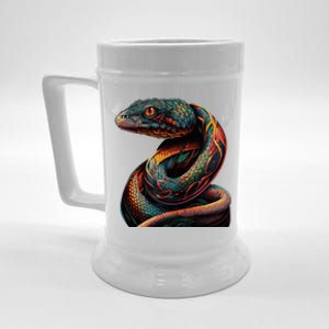 Realistic Snake Posing Beer Stein