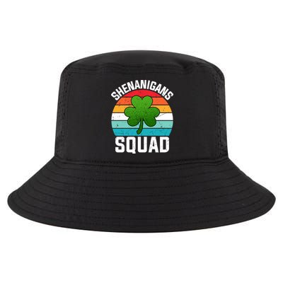 Retro St Patricks Day Shenanigans Squad Shamrock St Patricks Day Cool Comfort Performance Bucket Hat