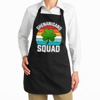 Retro St Patricks Day Shenanigans Squad Shamrock St Patricks Day Apron