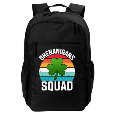 Retro St Patricks Day Shenanigans Squad Shamrock St Patricks Day Backpack