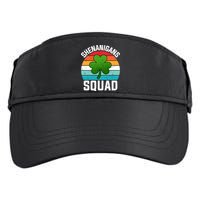 Retro St Patricks Day Shenanigans Squad Shamrock St Patricks Day Adult Drive Performance Visor