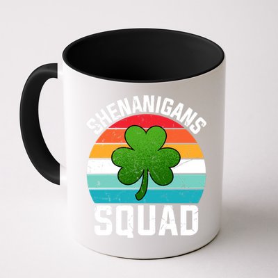 Retro St Patricks Day Shenanigans Squad Shamrock St Patricks Day Mug