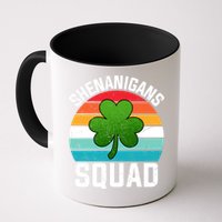 Retro St Patricks Day Shenanigans Squad Shamrock St Patricks Day Mug