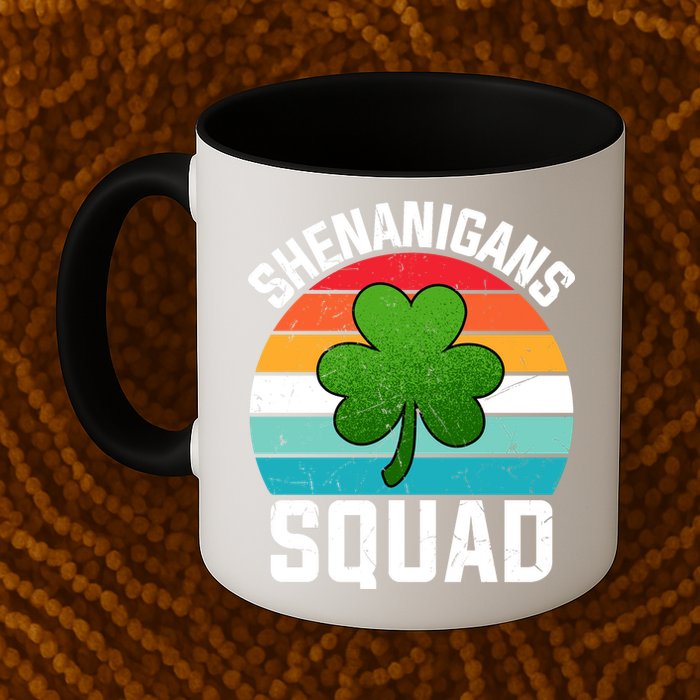 Retro St Patricks Day Shenanigans Squad Shamrock St Patricks Day Mug
