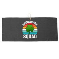 Retro St Patricks Day Shenanigans Squad Shamrock St Patricks Day Large Microfiber Waffle Golf Towel