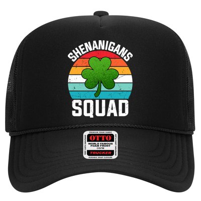 Retro St Patricks Day Shenanigans Squad Shamrock St Patricks Day Trucker Hat