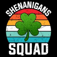 Retro St Patricks Day Shenanigans Squad Shamrock St Patricks Day Tank Top