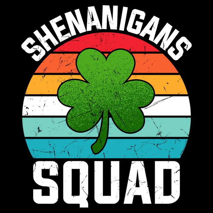 Retro St Patricks Day Shenanigans Squad Shamrock St Patricks Day Tank Top