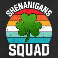Retro St Patricks Day Shenanigans Squad Shamrock St Patricks Day Golf Towel