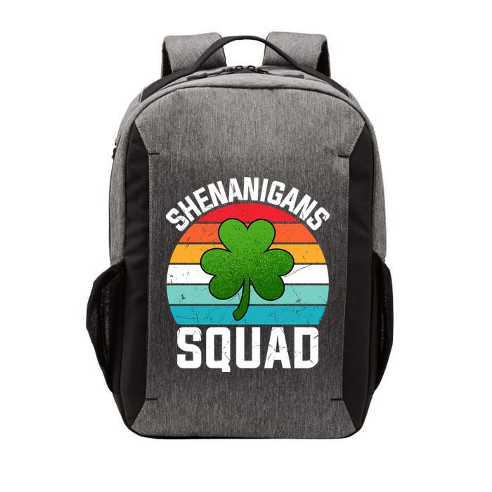 Retro St Patricks Day Shenanigans Squad Shamrock St Patricks Day Vector Backpack
