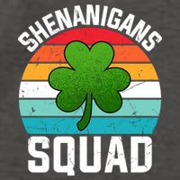 Retro St Patricks Day Shenanigans Squad Shamrock St Patricks Day Vector Backpack