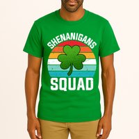 Retro St Patricks Day Shenanigans Squad Shamrock St Patricks Day Tall T-Shirt