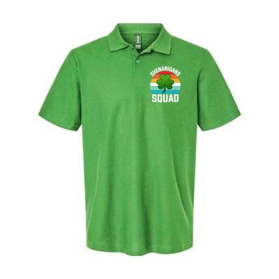 Retro St Patricks Day Shenanigans Squad Shamrock St Patricks Day Polo