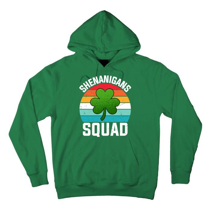 Retro St Patricks Day Shenanigans Squad Shamrock St Patricks Day Tall Hoodie