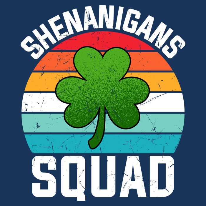 Retro St Patricks Day Shenanigans Squad Shamrock St Patricks Day Infant Baby Jersey Bodysuit
