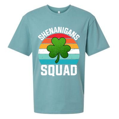 Retro St Patricks Day Shenanigans Squad Shamrock St Patricks Day Sueded Cloud Jersey T-Shirt