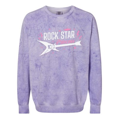 Rock Star Princess Guitar Music Colorblast Crewneck Sweatshirt