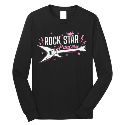 Rock Star Princess Guitar Music Long Sleeve Shirt