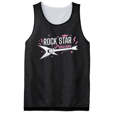 Rock Star Princess Guitar Music Mesh Reversible Basketball Jersey Tank