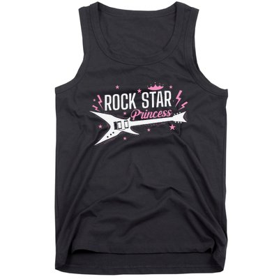 Rock Star Princess Guitar Music Tank Top