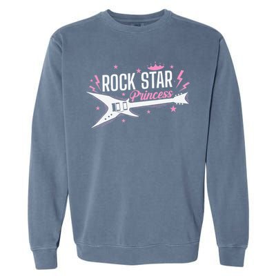 Rock Star Princess Guitar Music Garment-Dyed Sweatshirt