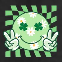 Retro St Patricks Day Smiley Emoji Peace Sign Adult Drive Performance Visor