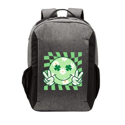 Retro St Patricks Day Smiley Emoji Peace Sign Vector Backpack