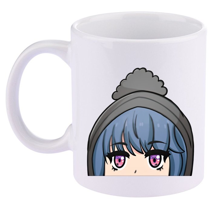 Rin Shima Peeker 11oz C Handle Ceramic Mug