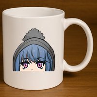 Rin Shima Peeker 11oz C Handle Ceramic Mug
