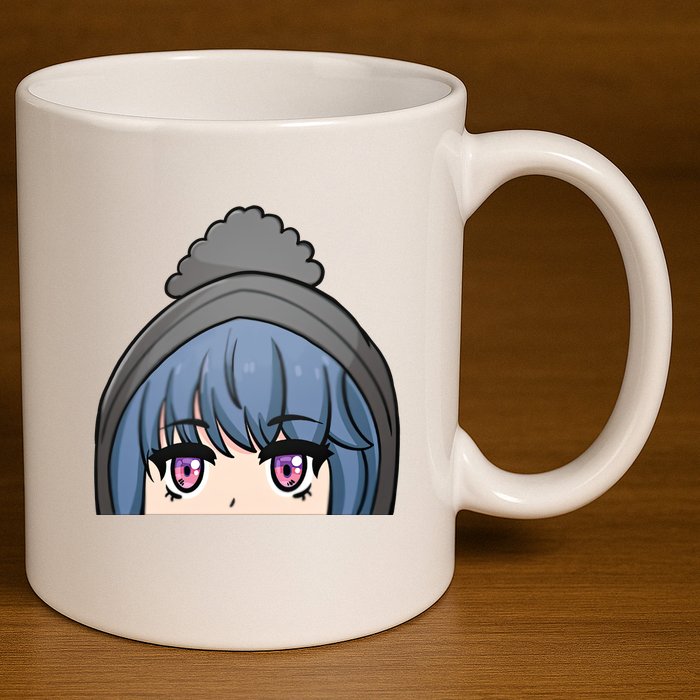 Rin Shima Peeker 11oz C Handle Ceramic Mug
